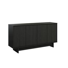 Prepac - Finnley Sideboard Cabinet Buffet Oak Engineered Wood with Storage - Black