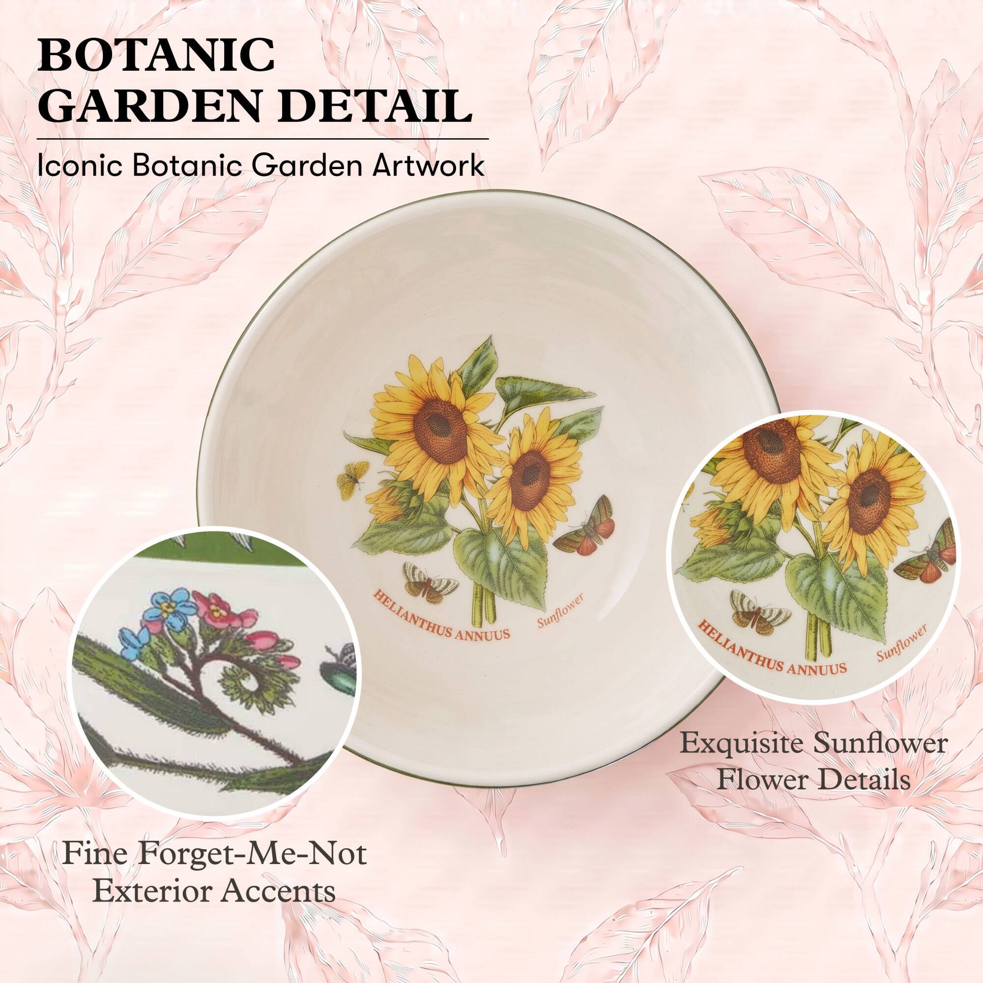 BOTANIC GARDEN DETAIL  
Iconic Botanic Garden Artwork

HELIANTHUS ANNUUS Sunflower  
HELIANTHUS ANNUUS Sunflower  
Exquisite Sunflower Flower Details

Fine Forget-Me-Not Exterior Accents