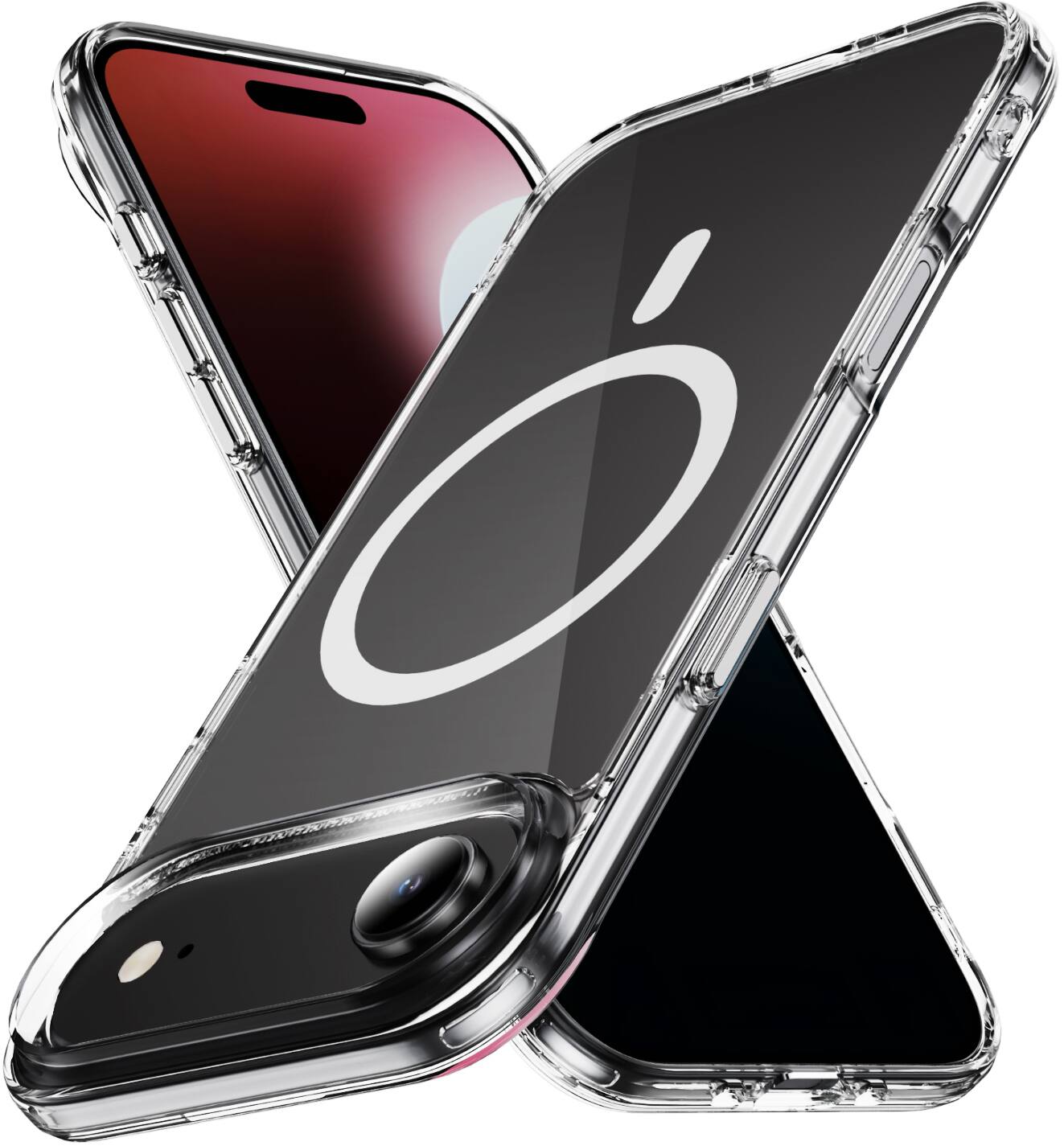 Front. Nakedcellphone - Clear Case for iPhone 17 Air Phone - Compatible with MagSafe - Clear.