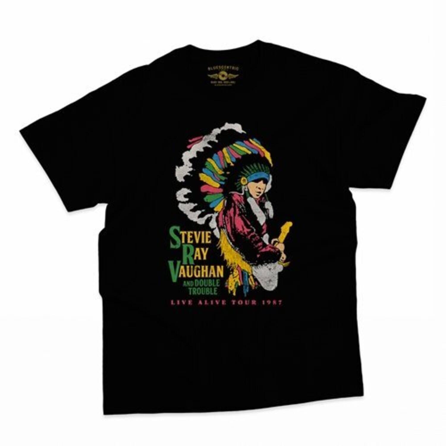 BLUES GESTRIE STEVIE RAY VAUGHAN AND DOUBLE TROUBLE LIVE ALIVE TOUR 1987