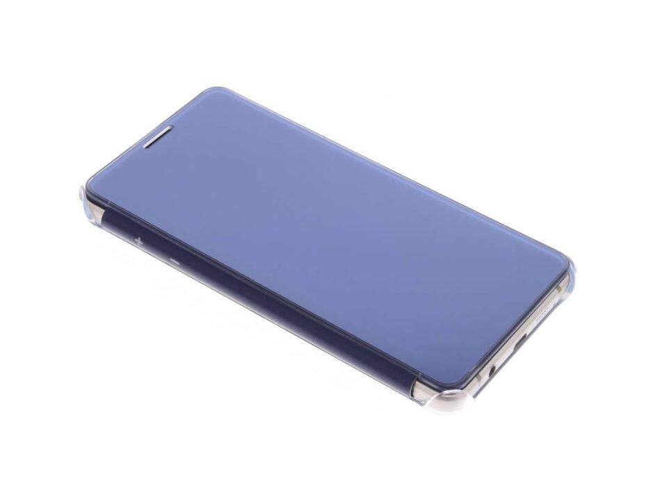 Front. Samsung - SAMSUNG Clear View Cover Case for Galaxy A5 I Color: Blue - Blue.