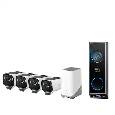 eufy eufyCam S3 Pro Cam Kit Video Doorbell E340, Solar Camera