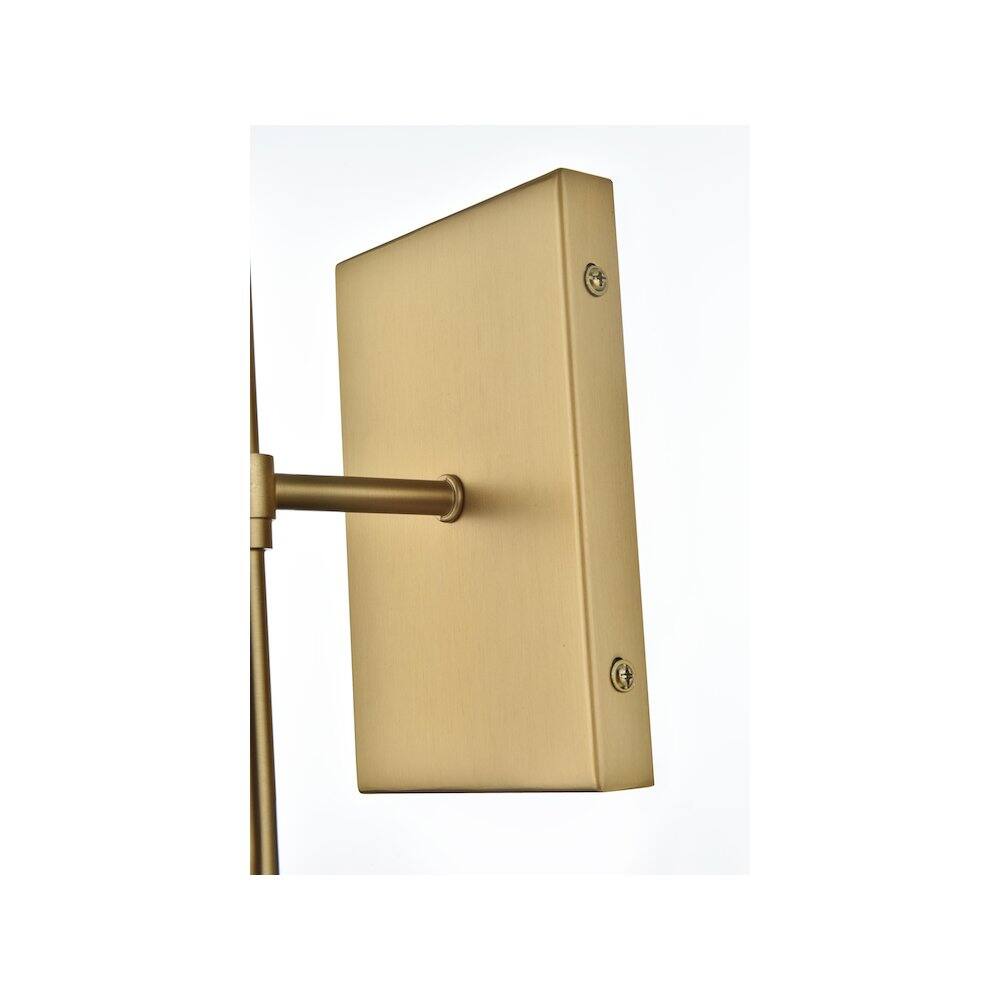 Alt View 1. Living District - Eclipse 4.5 inch Wall Sconce in Satin Gold - Satin Gold And White.