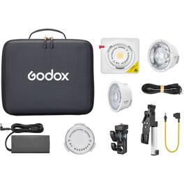 Godox - ML100Bi Bi-Color Portable LED Light (15 & 36 Lens & V-Mount Handgrip Kit)