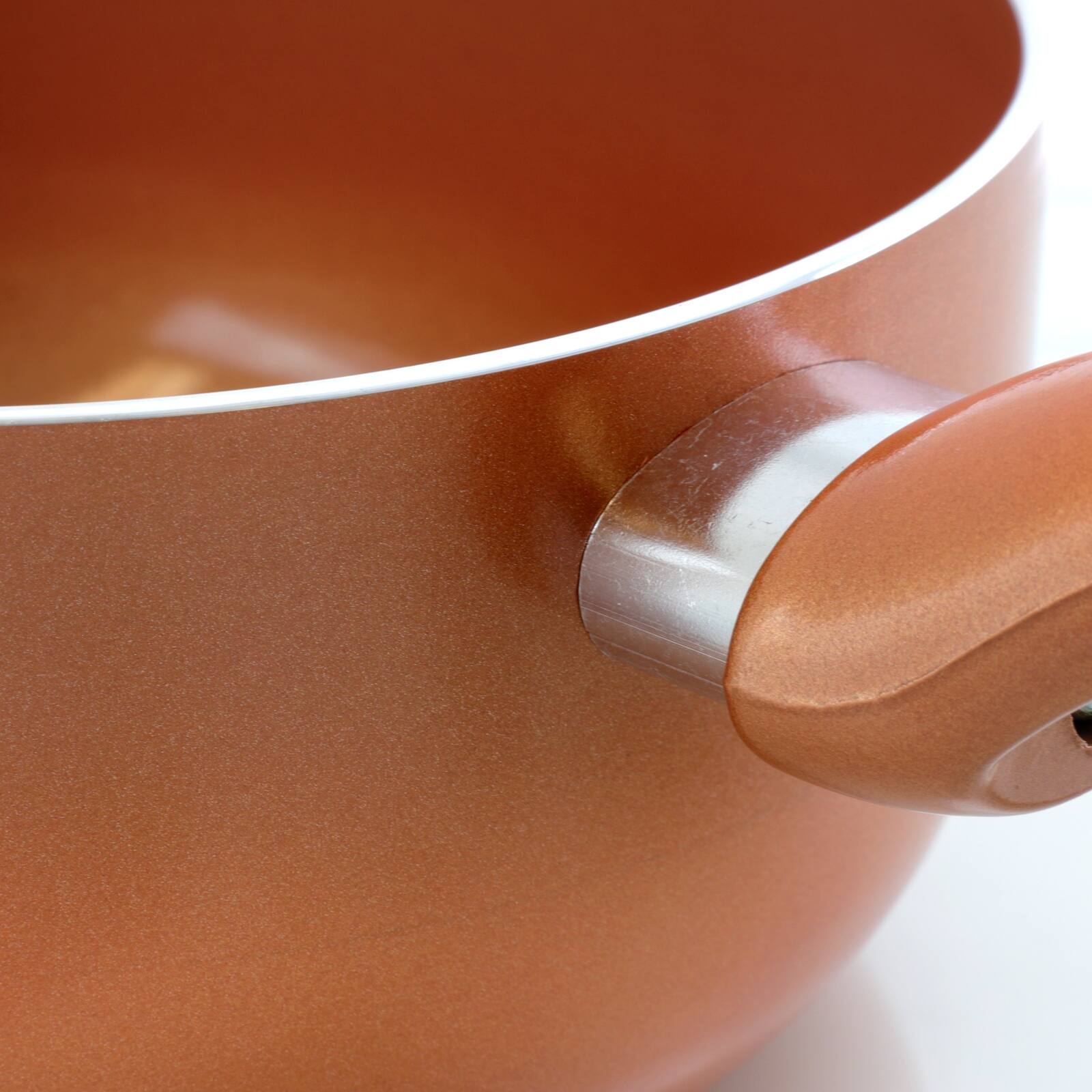 Alt View 2. Better Chef - Better Chef 2 Qt. Copper Colored Ceramic Coated Saucepan with glass lid - Copper.