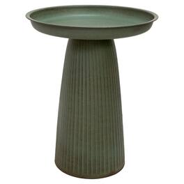 Sunnydaze - Gleeful Garden Metal Outdoor Bird Bath - Green