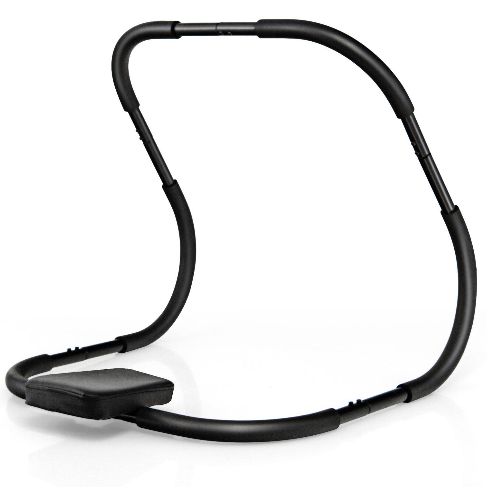 Alt View 19. Costway - Portable AB Trainer Fitness Crunch Workout Exerciser with Headrest Home Office Gym - Black.