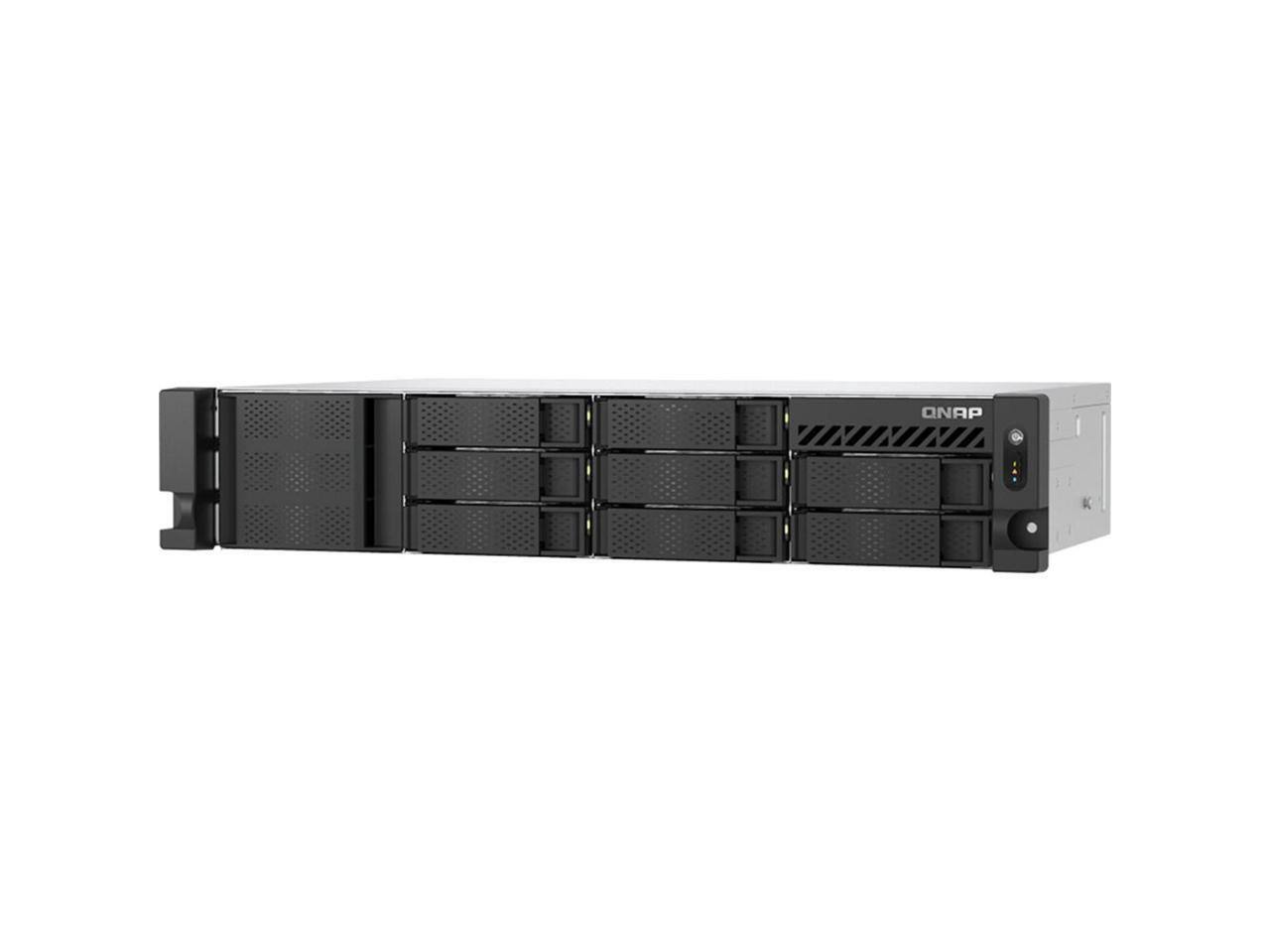 Alt View 4. QNAP - QNAP TS-855eU-8GSAN NAS, Intel Atom C5125 8-Core, 8GB RAM, 8x HDD/SSD Bays, SATA.