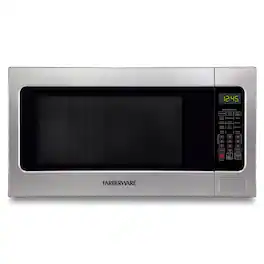 Farberware - Professional 1200-Watt 2.2 Cu. Ft. Microwave Oven With Green LED & Sensor Cooking, Brushed - Stainless Steel