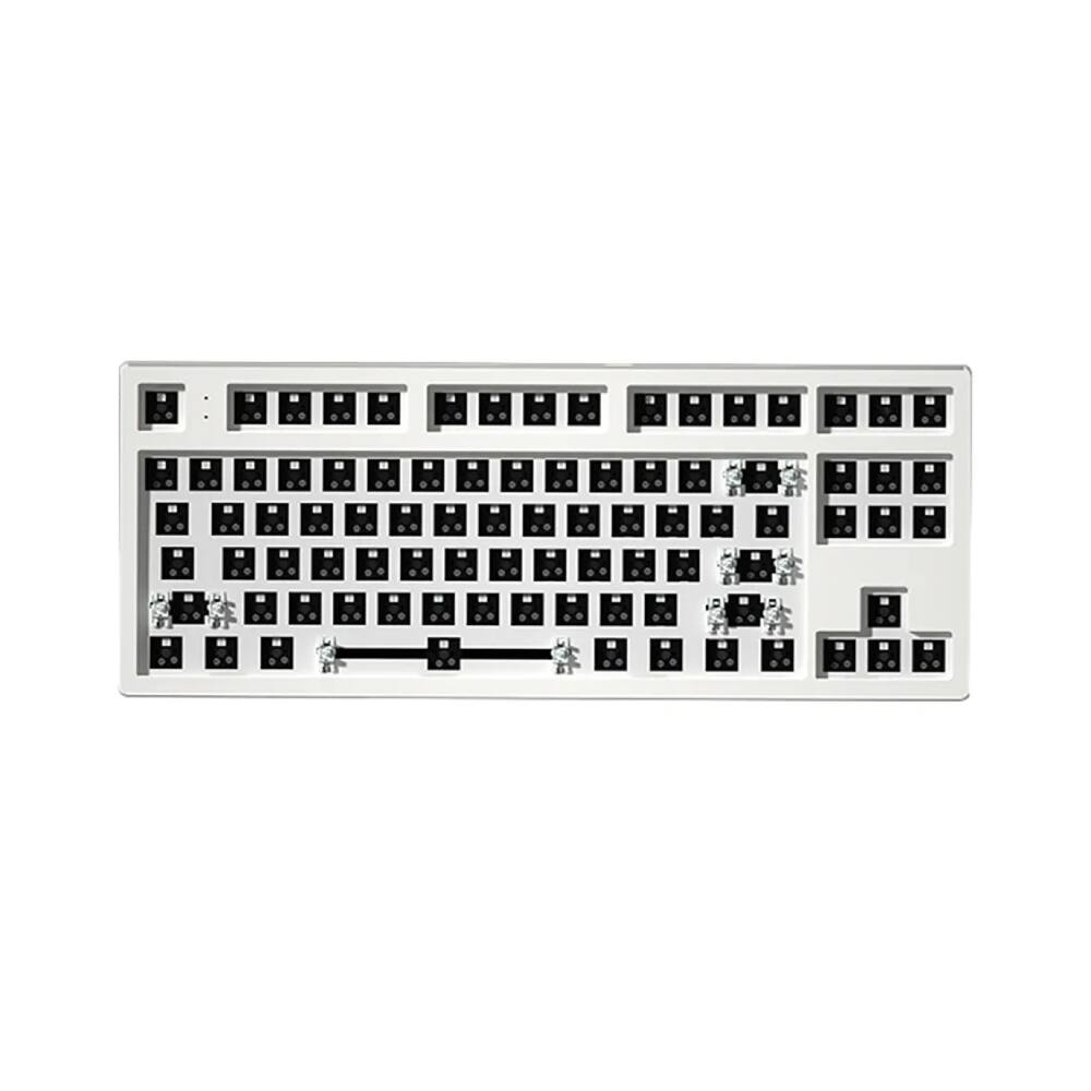 Front. Pro Link Techs - White Full Key Barebone Keyboard Kit - White.