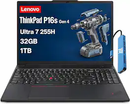 Lenovo - Upgraded - ThinkPad P16s Gen 4 16" FHD+ AI Mobile Workstation - Intel Ultra 7 255H with 32GB Memory - 1TB SSSD - Windows 11 Pro - Black