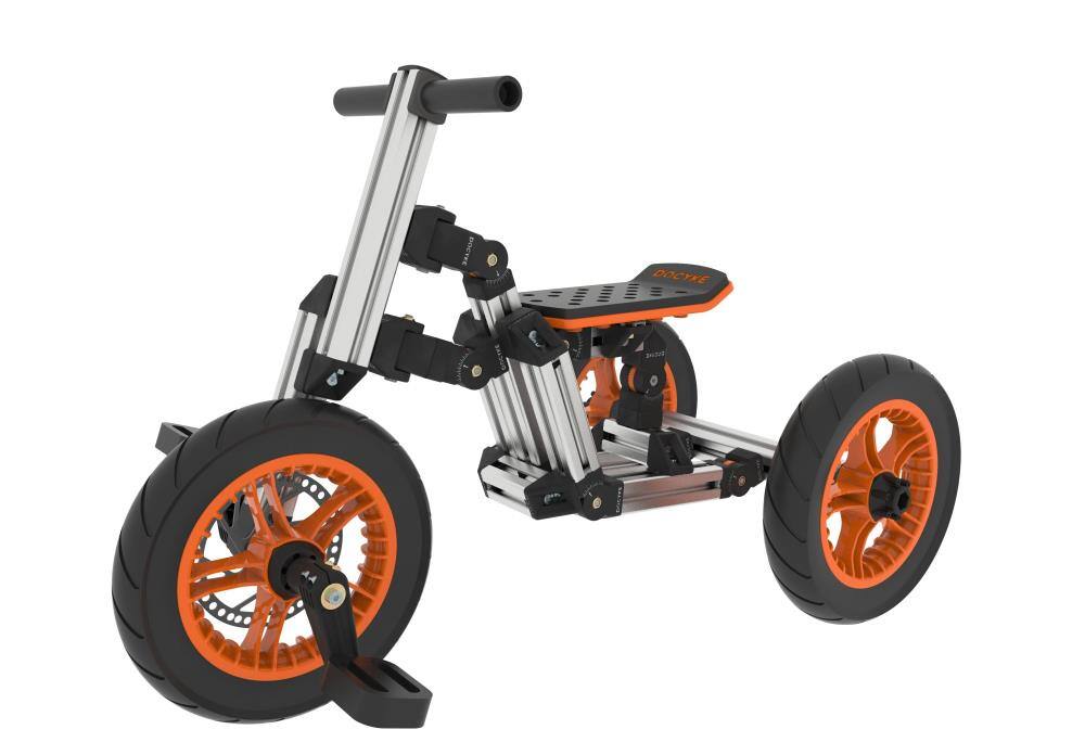 Back. BreeBe - KidRock 20-in-1 Buildable Kids Go Kart Set, 2/3-Wheel Bike, Sit/Stand Scooter & More, Non-Electric, Ages 1-8 - Silver, Black.