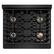 Left. ZLINE - Autograph 30 in. 4.2 cu. ft. Paramount Dual Fuel Freestanding Range w/ DuoPro Cooktop in Black Steel & Bronze Accents - Black Stainless Steel.