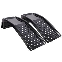 Ropilly - Heavy Duty Solid Steel Car Ramps 8000 LBS Auto Service Ramps for Truck SUV Oil Change 2 Pack Black