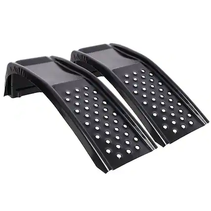 Front. Ropilly - Ropilly Heavy Duty Solid Steel Car Ramps 8000 LBS Auto Service Ramps for Truck SUV Oil Change 2 Pack Black.