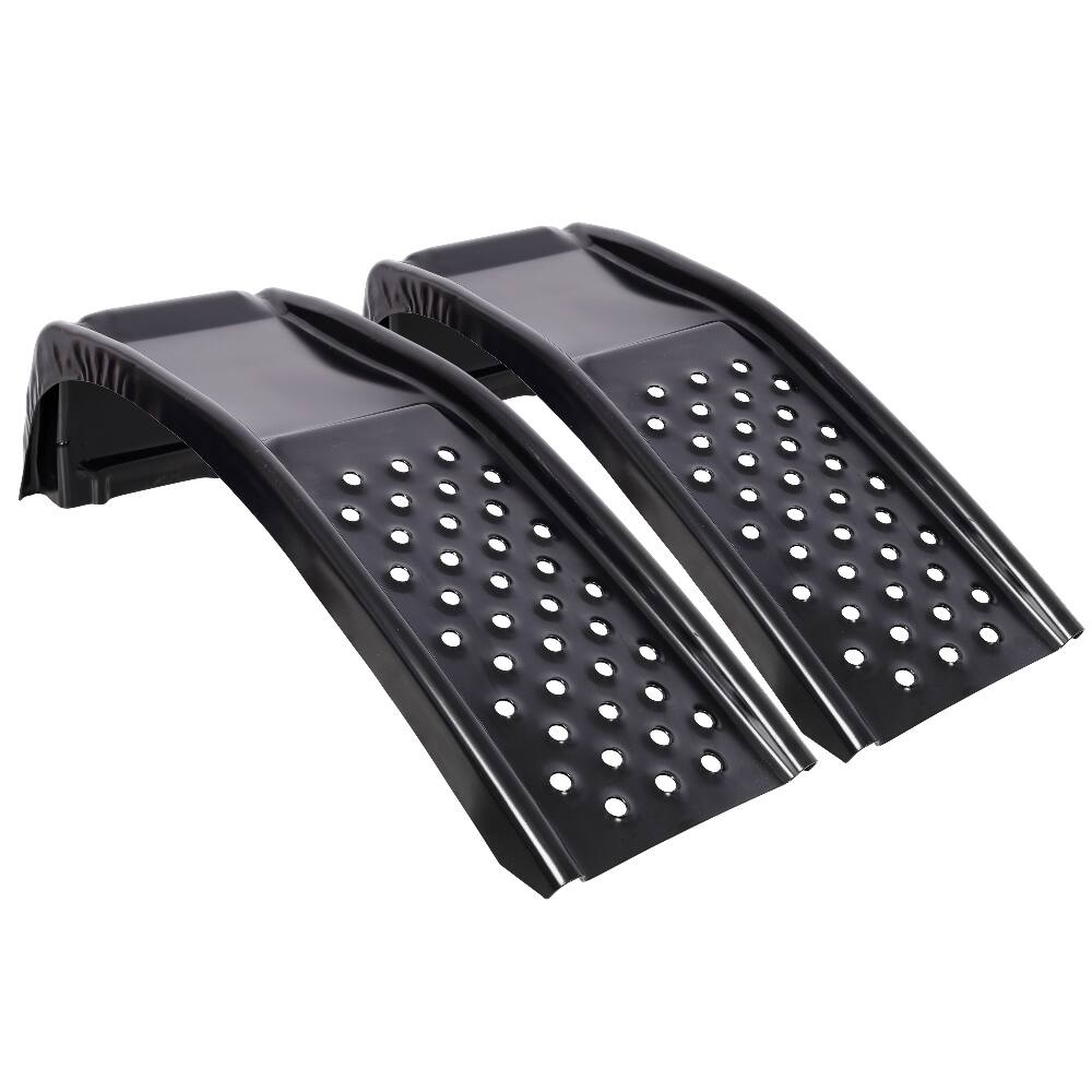 Front. Ropilly - Ropilly Heavy Duty Solid Steel Car Ramps 8000 LBS Auto Service Ramps for Truck SUV Oil Change 2 Pack Black.