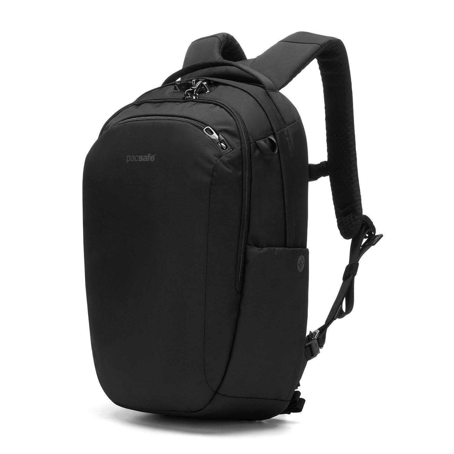 Left. Pacsafe - V 26L Tour Backpack - Jet Black.