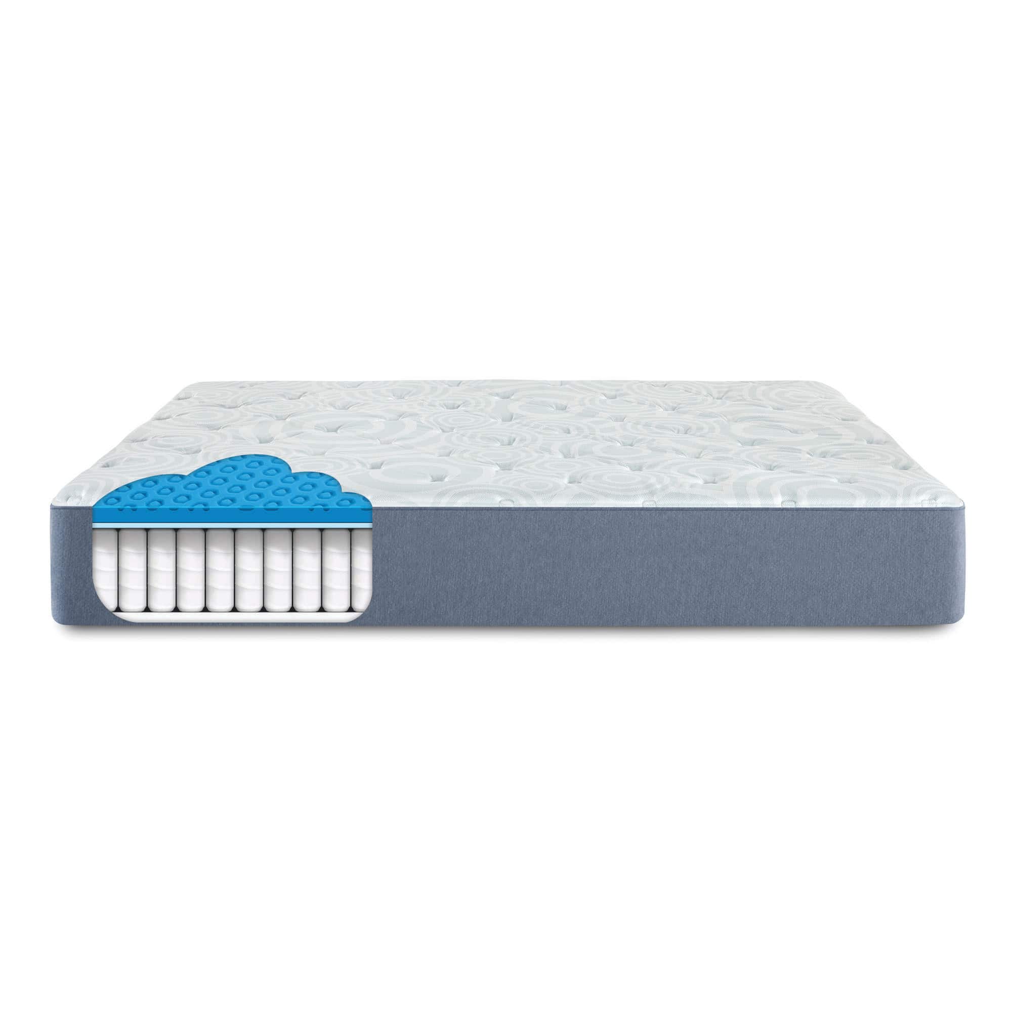 Alt View 11. Serta - Perfect Sleeper Tranquil Wave 11-Inch Medium Hybrid Mattress-King - Light Blue.