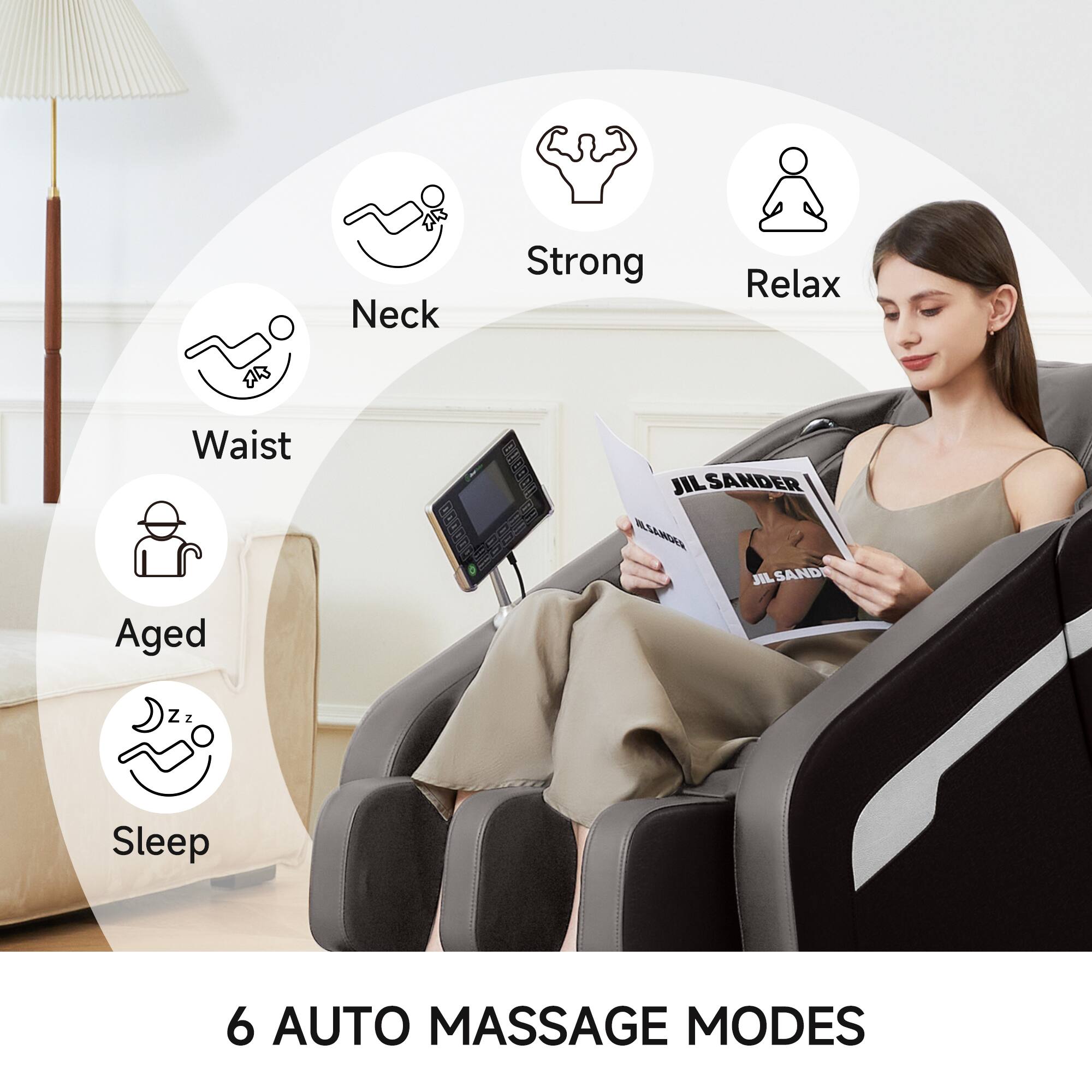 AB Neck Strong Relax Waist Aged Sleep  
6 AUTO MASSAGE MODES
