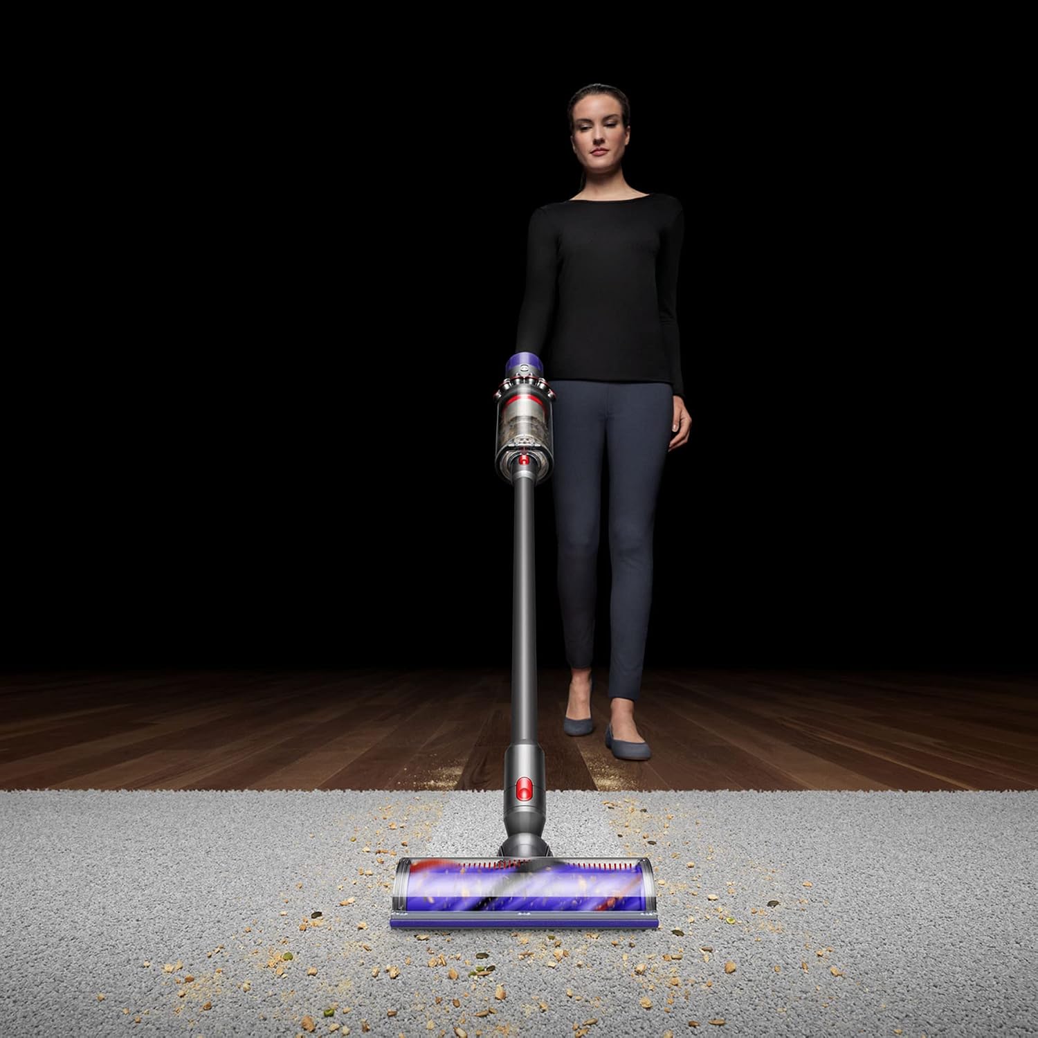 Left. Dyson - Cyclone V10 Origin Cordless Stick Vacuum - Nickel.
