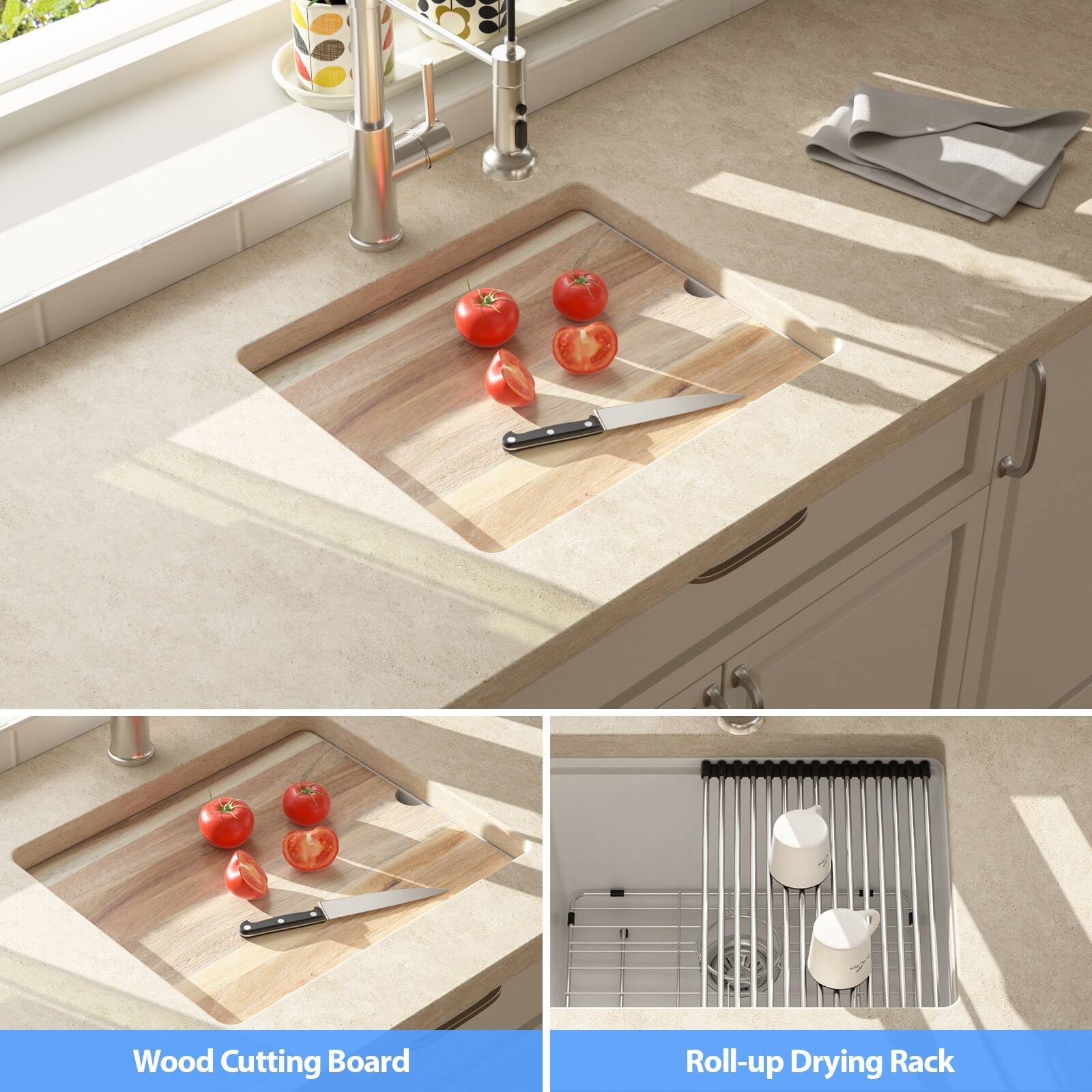 Wood Cutting Board

Roll-up Drying Rack