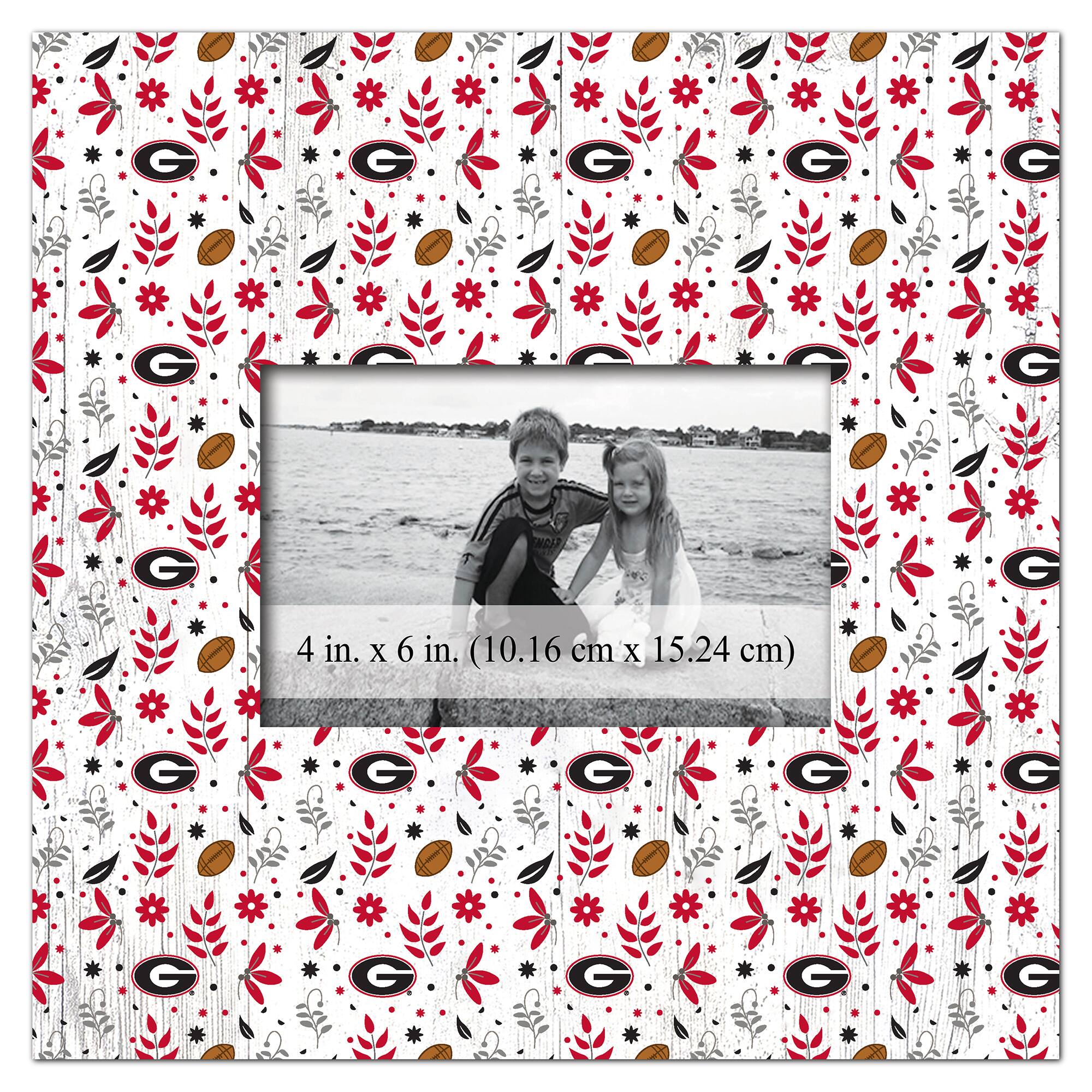 Georgia Bulldogs 10'' x 10'' Floral Pattern Frame