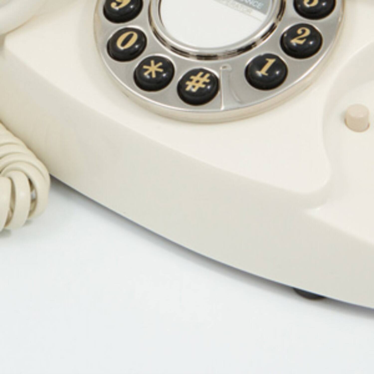 Alt View 2. PopMarket - GPO Retro GPOAUDCR Audrey Bedside Push Button Telephone - Ivory   - MISC ACCESSORY - White.