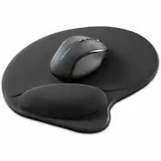 Front. Kensington - Kensington Mouse Wrist Pillow Rest 0.90 x 10.90 x 7.90 Black Fabric - Black.
