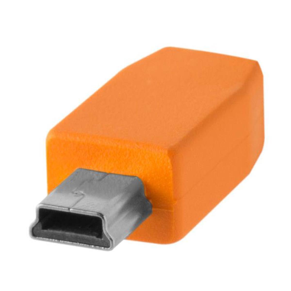 Alt View 1. Tether Tools - Tether Tools TetherPro USB-C to 2.0 Mini-B 5-Pin Cable, 15', Orange - Orange.