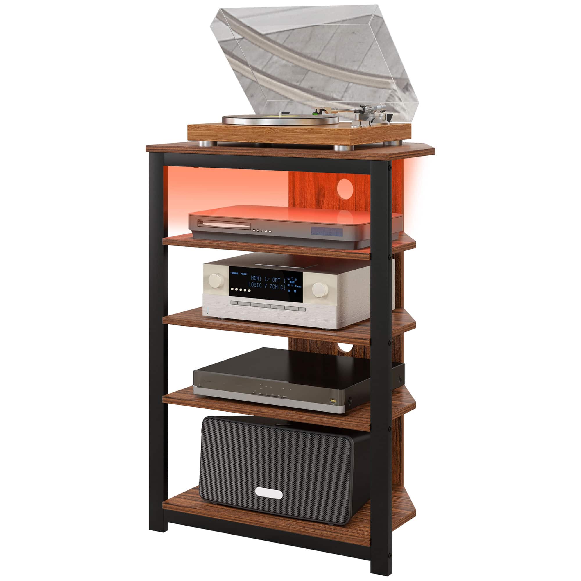 Homcom - TV Stand - Brown