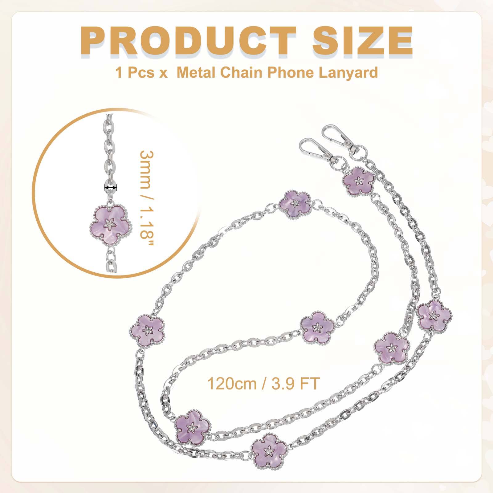 PRODUCT SIZE  
1 Pcs x Metal Chain Phone Lanyard  
3mm / 1.18"  
120cm / 3.9 FT