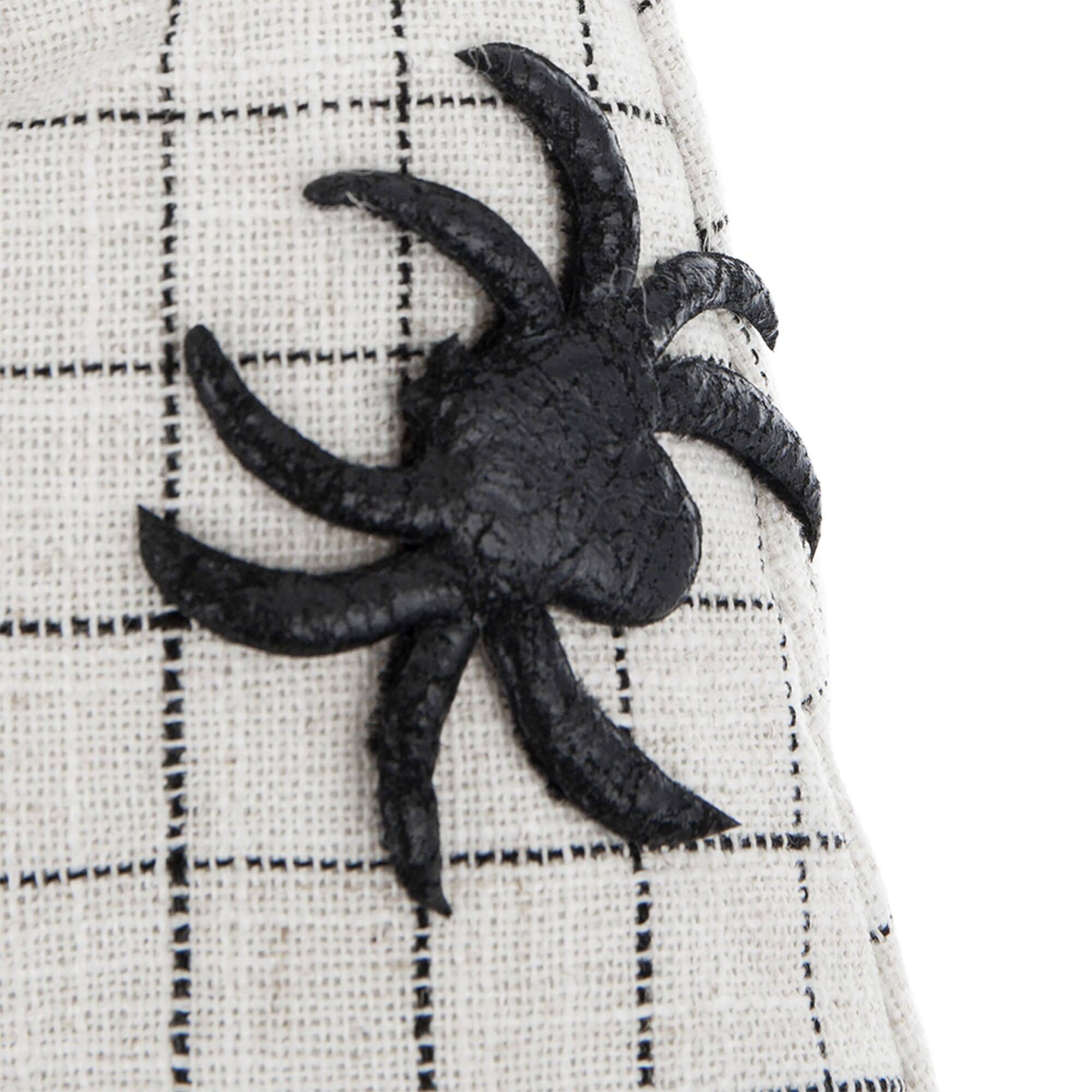 Alt View 3. Boyel Living - (Set of 2) 23.5 Inch Fabric Gnome Halloween Sitting Gnome Decor with White Hat and Spider - Black,White.