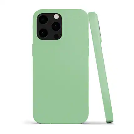 Front. RadEnergy - EMF Protection Liquid Silicone Case for iPhone 12 Pro Max - Green.
