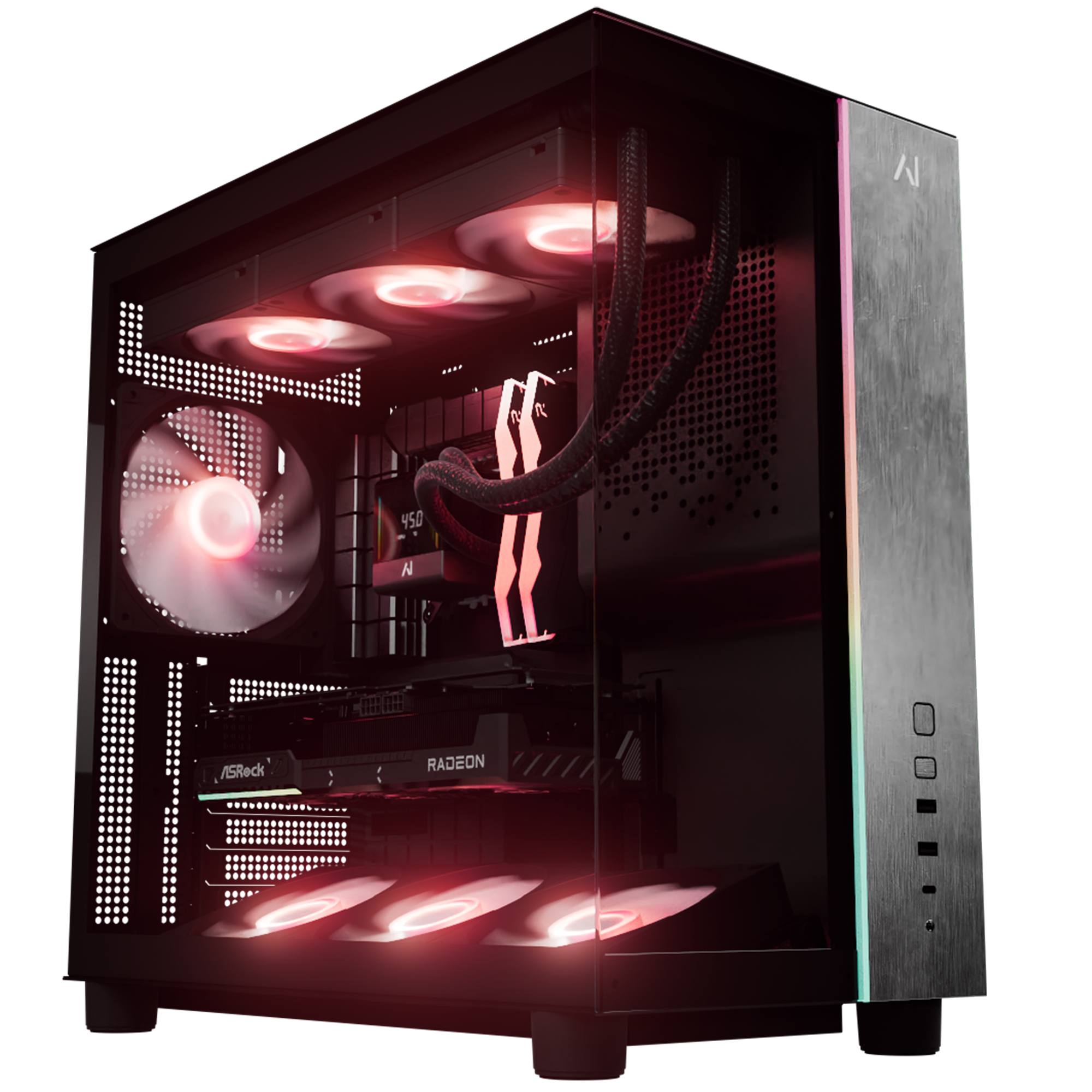 Andromeda Insights - AI AMD V3 Elite Pro Gaming PC RX 9070XT 16GB | Intel Core Ultra 7 265KF (5.5 GHz Boost) | 32GB DDR5 6000 | 2TB Gen4 SSD - Black