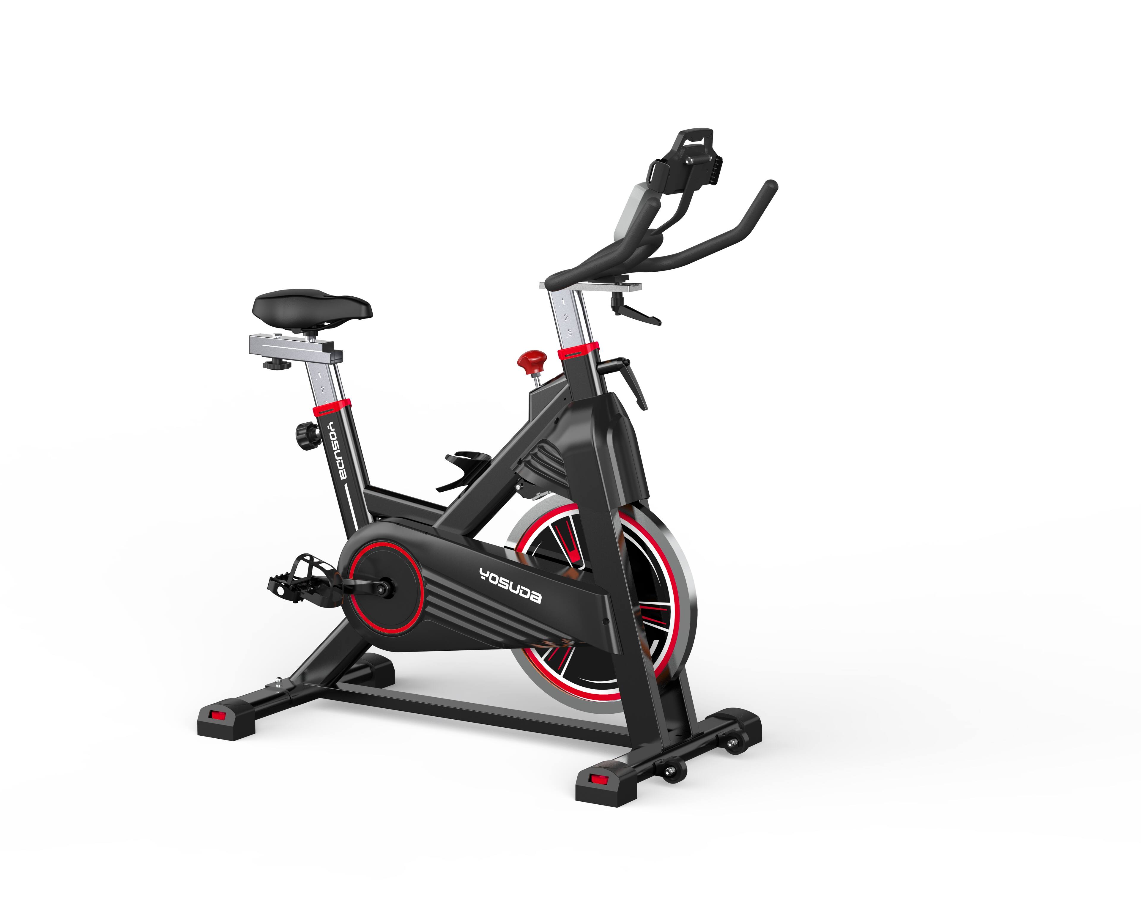 YOSUDA - PRO Magnetic Exercise Bike 350 lbs Weight Capacity - Indoor Cycling Bike Stationary with Comfortable Seat Cushion - Red