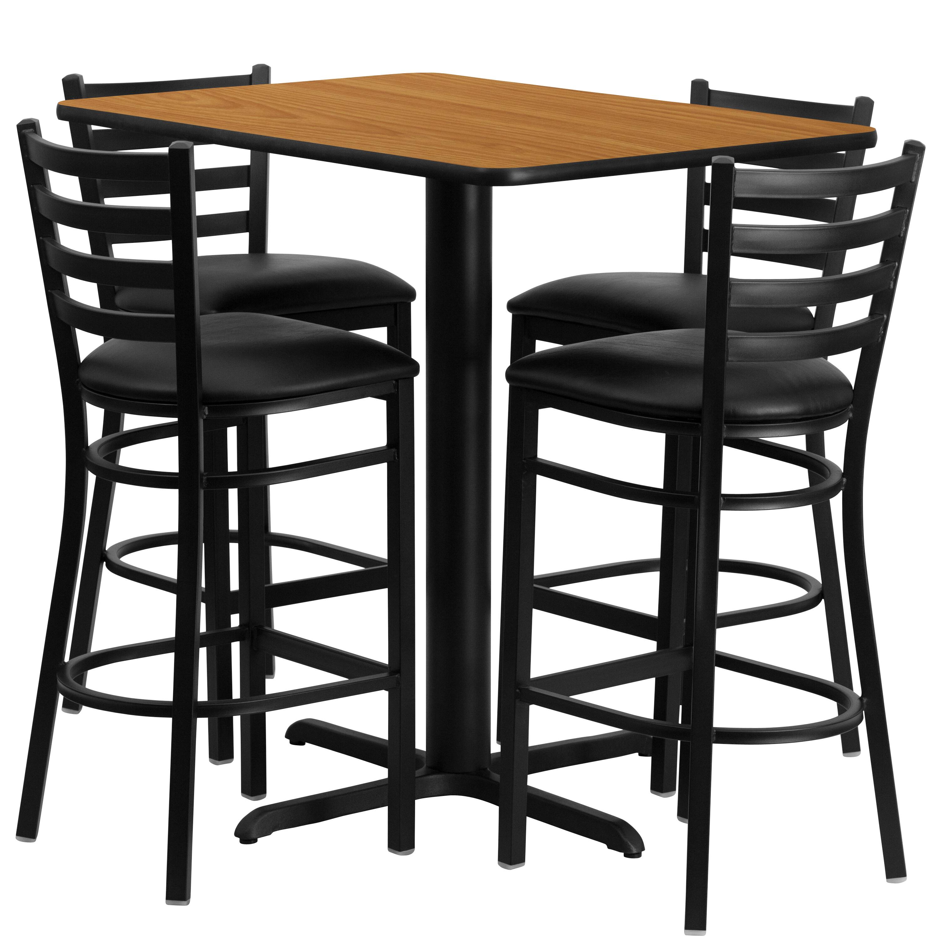 Natural Top/Black Vinyl Seat