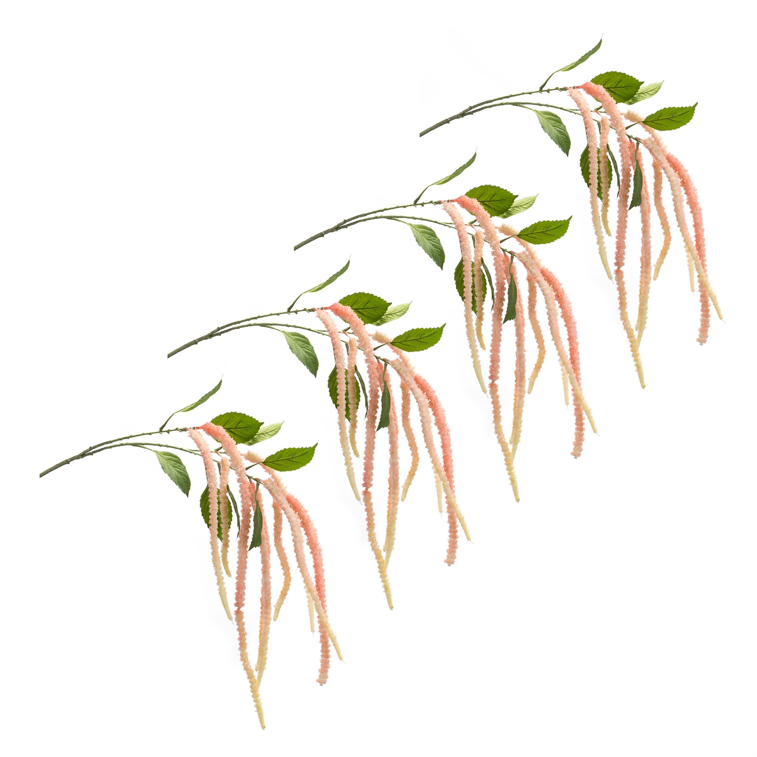 Left. BreeBe - Amaranthus Floral Stem (Set of 4) - Pink.