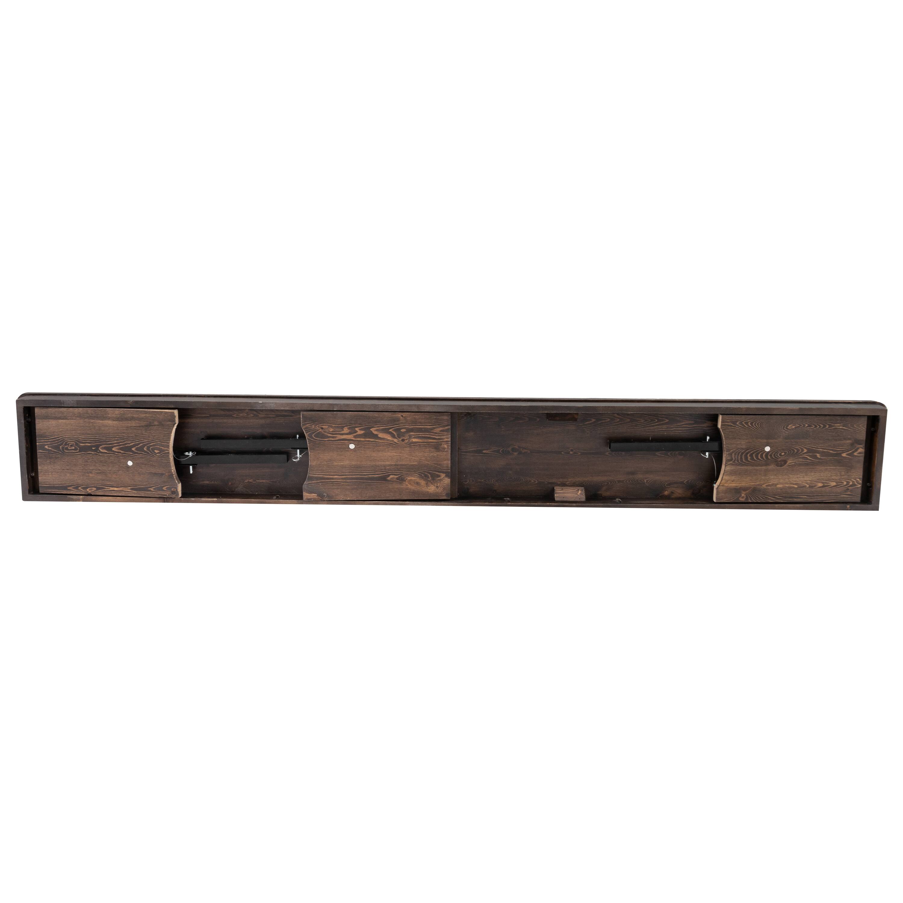 Alt View 10. Emma + Oliver - 8' x 12" Antique Rustic Solid Pine Folding Farm Bench - Portable Bench - Mahogany.