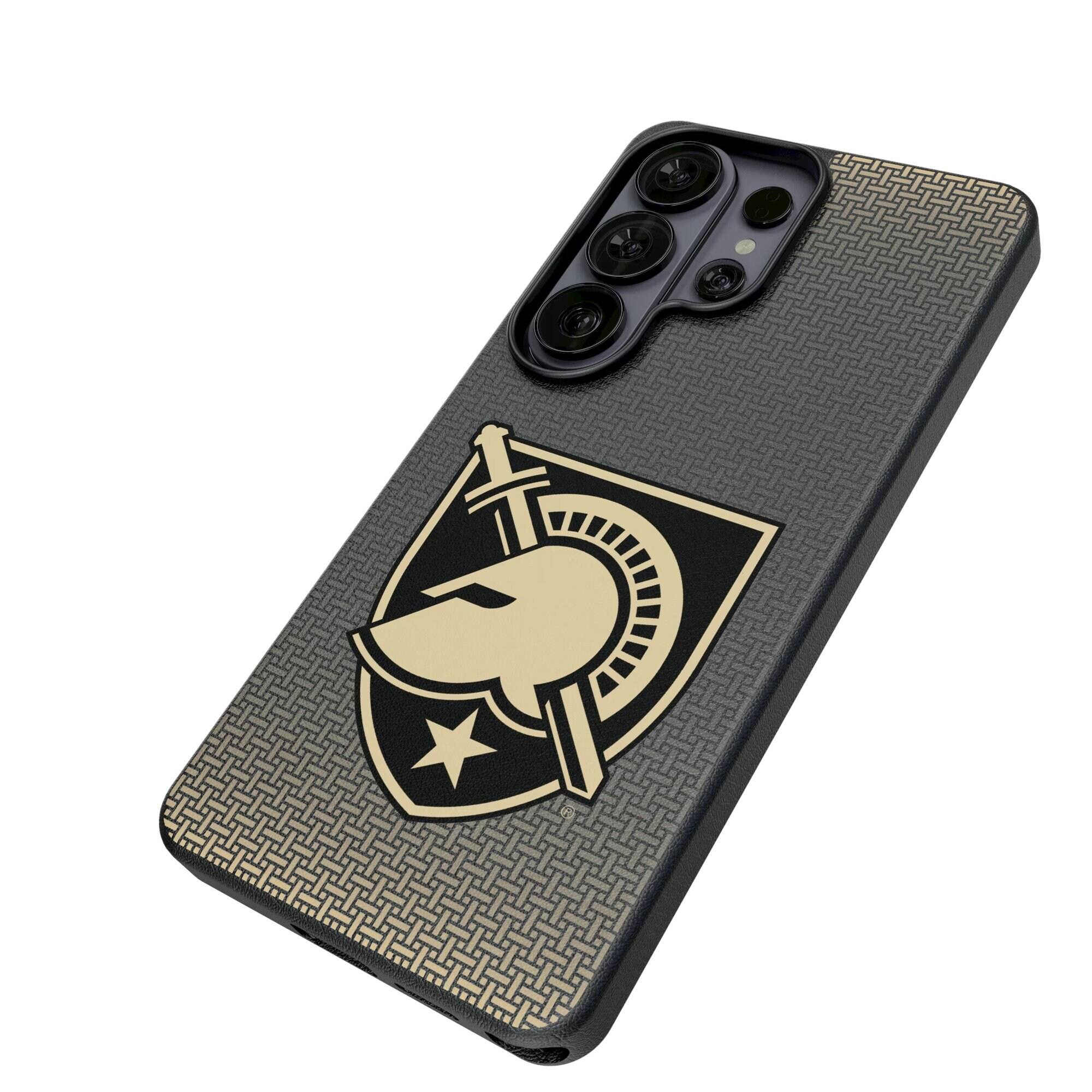 Alt View 1. Keyscaper - Army Black Knights Linen Galaxy Magnetic Bump Case - S26 - Black.