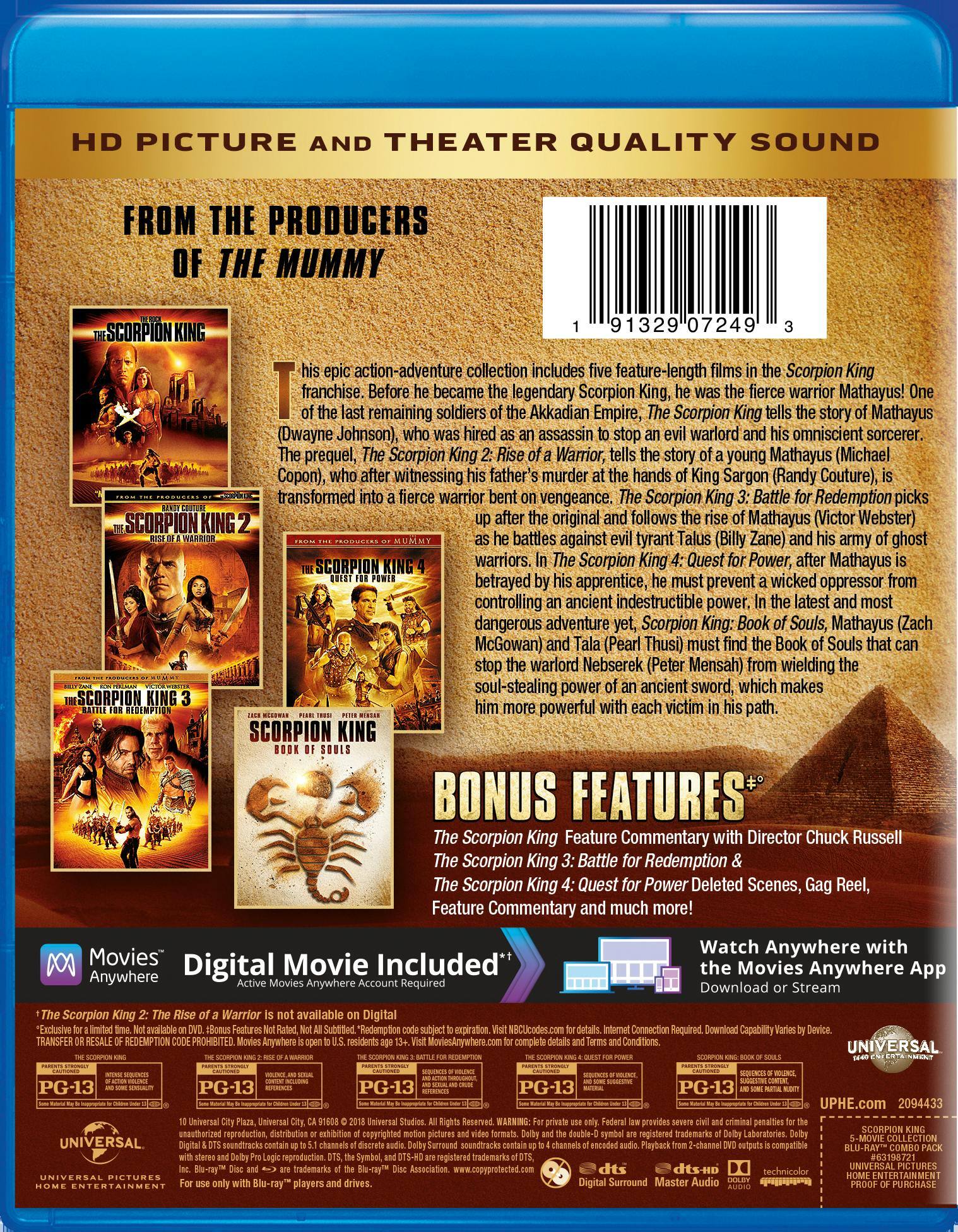 Angle. The Scorpion King: 5-movie Collection (Blu-ray + Digital HD) [Blu-ray].