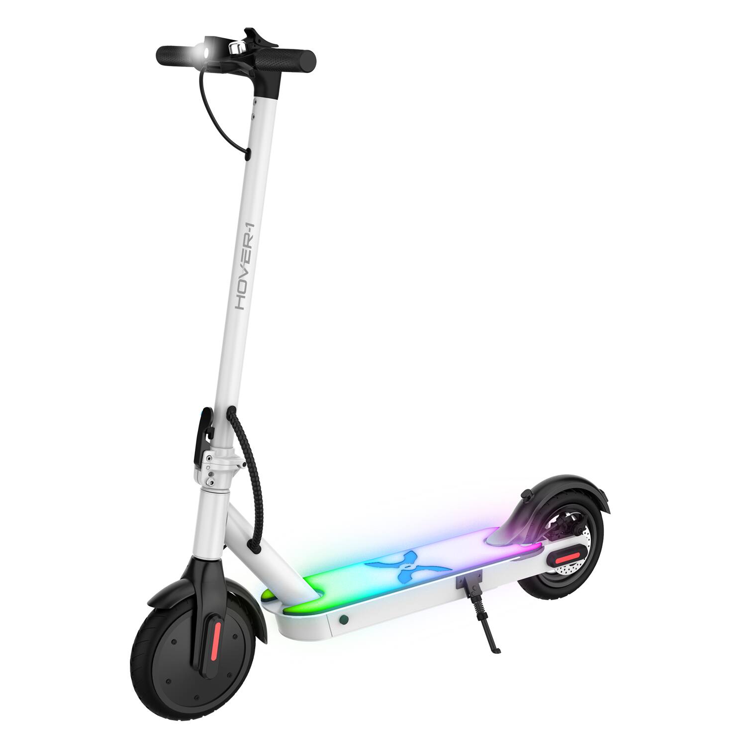 Front. Hover-1 - Jive Electric Folding Scooter with 16 mi Max Operating Range and 14 mph Max Speed - White.