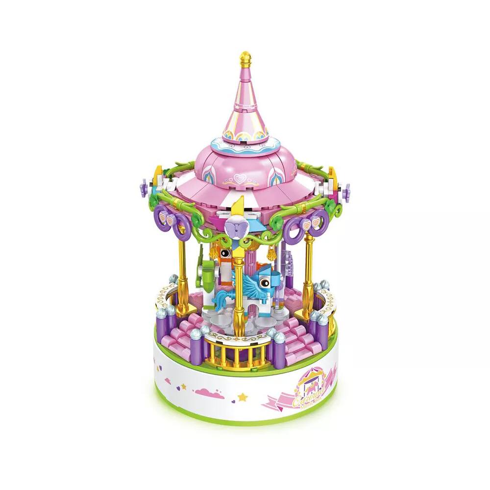Alt View 1. Contixo - Contixo Carousel Music Box & Building Block Set.