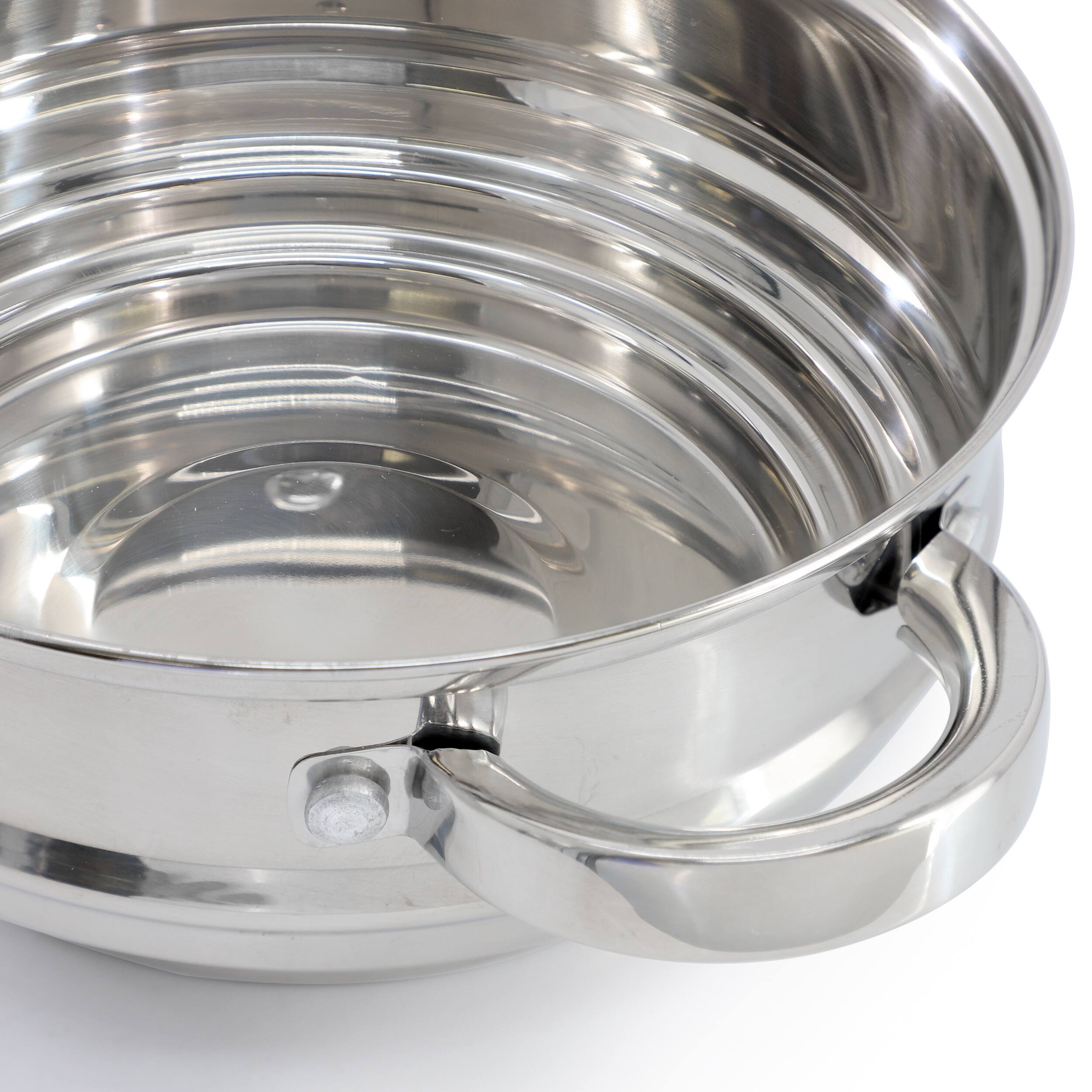 Alt View 3. Oster - Oster Sangerfield 8 Inch Universal Stainless Steel Double Boiler with Lid - Silver.