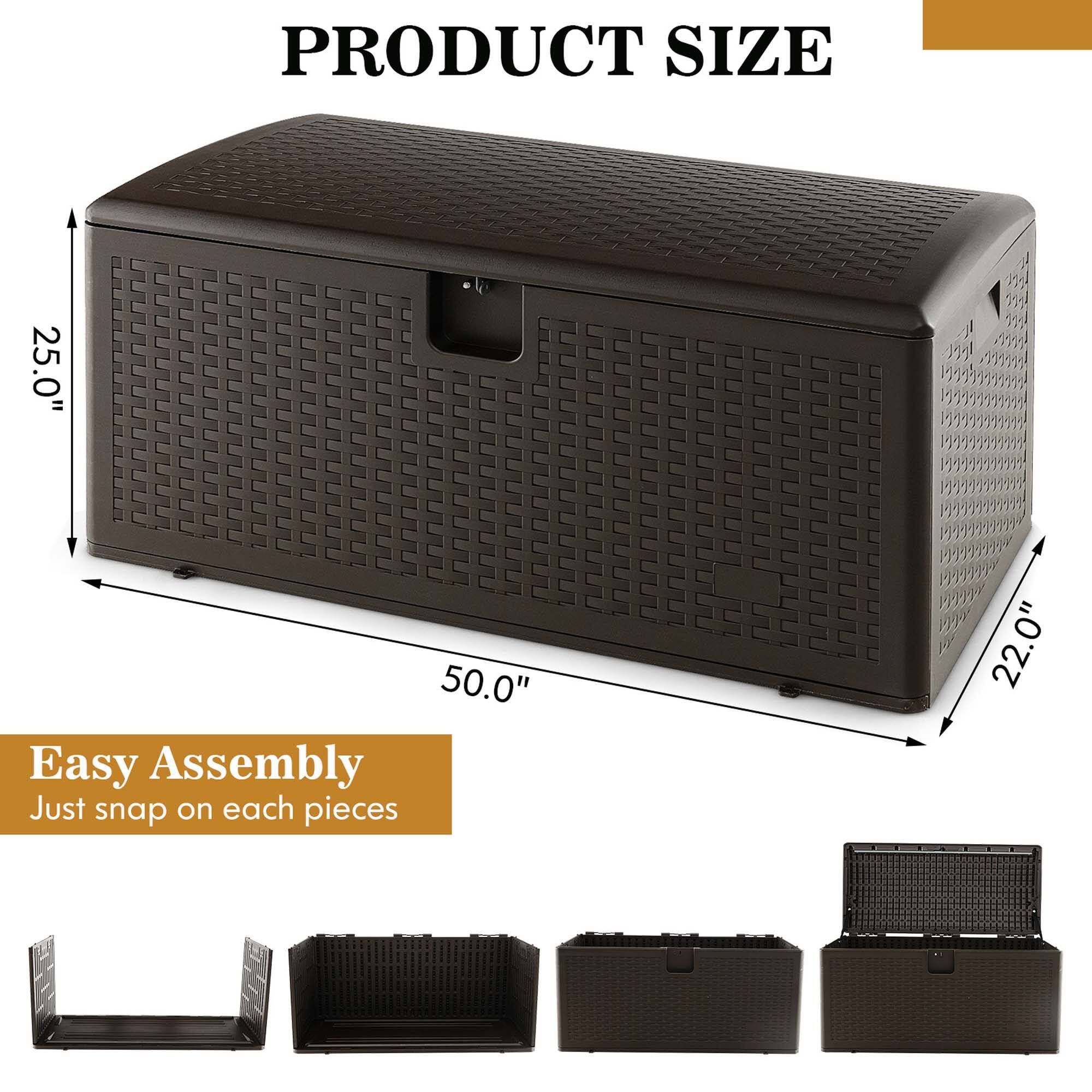 PRODUCT SIZE  
25.0" x 50.0" x 22.0"  

Easy Assembly  
Just snap on each pieces