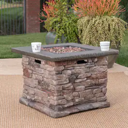 TinyHomie - STONEWALL 32 SQUARE PROPANE FIRE PIT