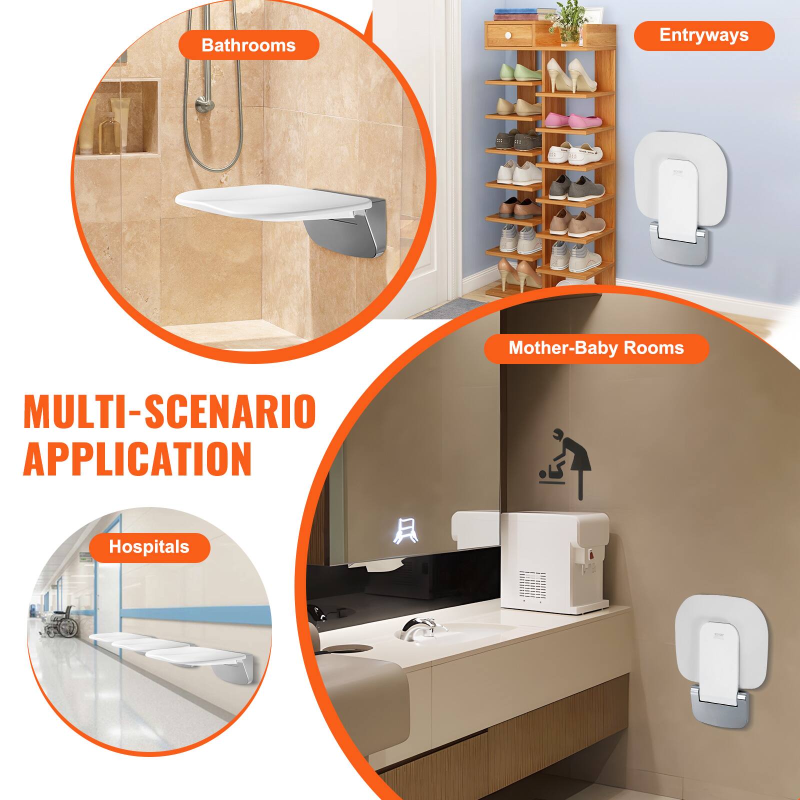 Bathrooms Entryways Mother-Baby Rooms MULTI-SCENARIO APPLICATION Hospitals