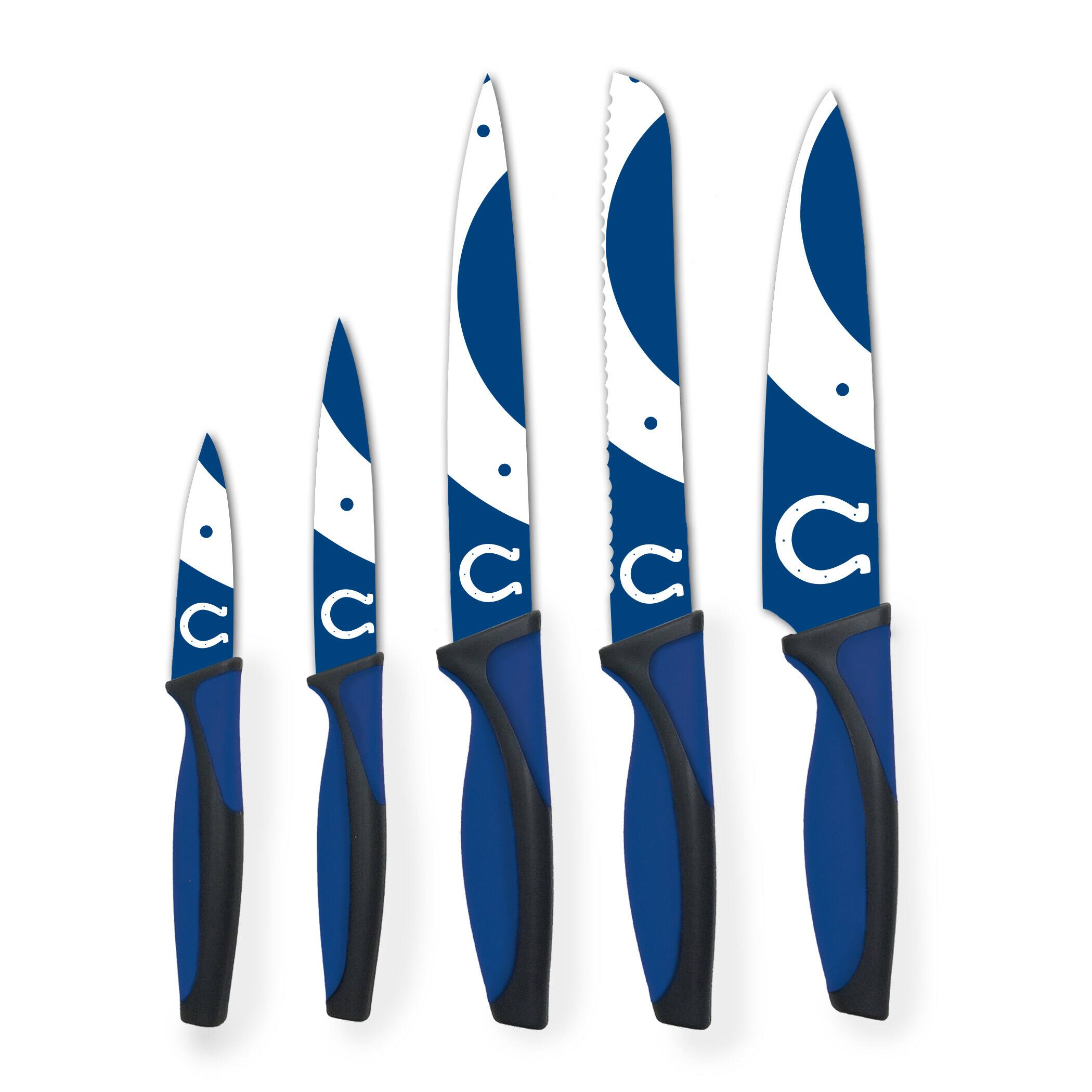 Alt View 1. Woodrow - Indianapolis Colts 5-Piece Stainless Steel Cutlery Knife Set - Multicolor.