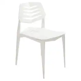 Sunnydaze - Matisse Polypropylene Outdoor Dining Chair - White