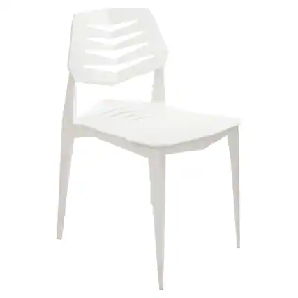 Front. Sunnydaze - Matisse Polypropylene Outdoor Dining Chair - White.