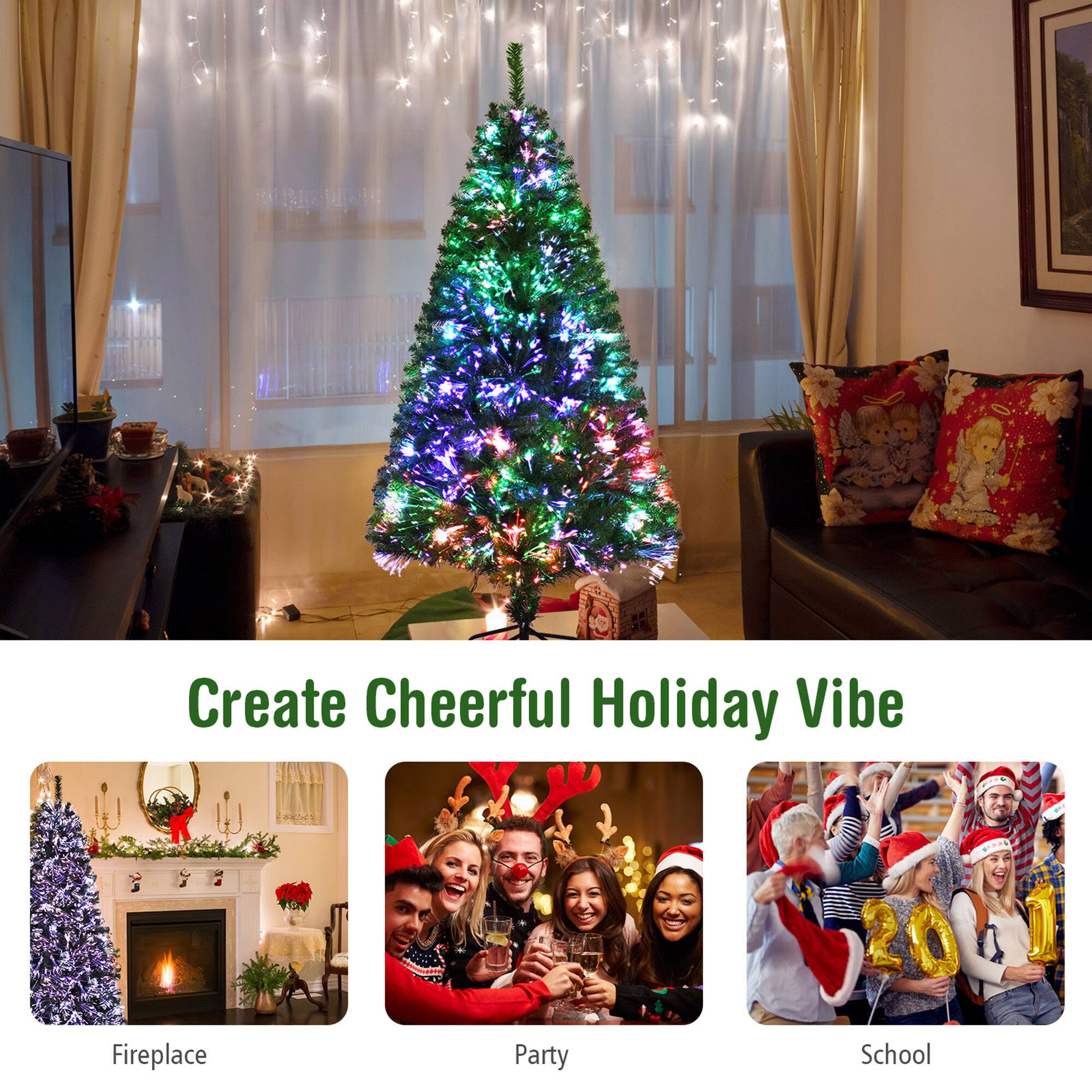 Create Cheerful Holiday Vibe

Fireplace

Party

School